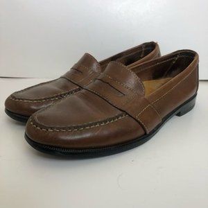Cole Haan Brown Leather Slip On Loafers